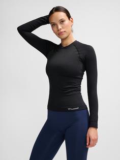 Rückansicht von hummel hmlTIF SEAMLESS T-SHIRT L/S Funktionsshirt Damen BLACK