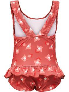 Rückansicht von hummel HMLFILIPPA SWIMSUIT Badeanzug Kinder DUSTY CEDAR