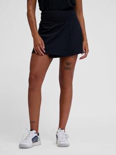 Rückansicht von hummel hmlCOURT MID WAIST POCKET SKIRT W A-Linien Rock Damen LIGHT GREY/BLACK