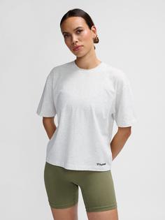 Rückansicht von hummel hmlMT ULTRA BOXY SHORT T-SHIRT Funktionsshirt Damen WHITE MELANGE