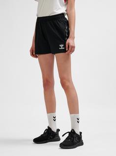 Rückansicht von hummel hmlAUTHENTIC WOVEN SHORTS WOMAN Funktionsshorts Damen BLACK