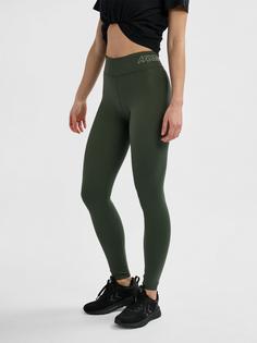 Rückansicht von hummel hmlTE FUNDAMENTAL MID WAIST TIGHTS Tights Damen CLIMBING IVY