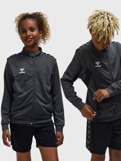 Rückansicht von hummel hmlAUTHENTIC PL ZIP JACKET KIDS Funktionssweatshirt Kinder ASPHALT
