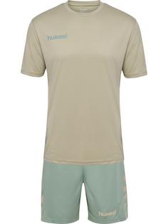 hummel hmlPROMO DUO SET Trainingsanzug Herren ABBEY STONE/ICEBERG GREEN