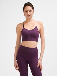 Rückansicht von hummel hmlMT DEFINE SEAMLESS PADDED BRA Funktionstop Damen PLUM PERFECT