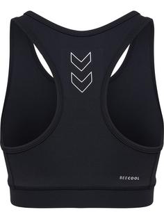 Rückansicht von hummel hmlTE FUNDAMENTAL SPORTS BRA Funktionstop Damen BLACK/WHITE2