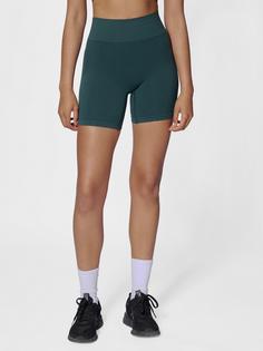 Rückansicht von hummel hmlMT DEFINE SEAML SCRUNCH SHORTS Funktionsshorts Damen GREEN GABLES