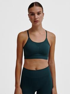 Rückansicht von hummel hmlMT DEFINE SEAMLESS PADDED BRA Funktionstop Damen GREEN GABLES