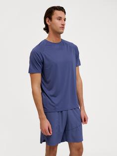 Rückansicht von hummel hmlCOURT LIGHT WEIGHT T-SHIRT Funktionsshirt Herren BLUE INDIGO