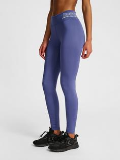 Rückansicht von hummel hmlTE FUNDAMENTAL MID WAIST TIGHTS Tights Damen BLUE INDIGO