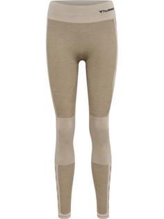 hummel hmlCLEA SEAMLESS MID WAIST TIGHTS Tights Damen CHATEAU GRAY/DRIFTWOOD MELANGE