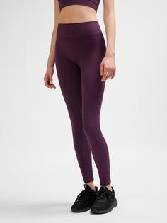 Rückansicht von hummel hmlMT DEFINE SEAML SCRUNCH TIGHTS Tights Damen PLUM PERFECT