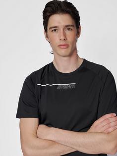 Rückansicht von hummel hmlCOURT LIGHT WEIGHT T-SHIRT Funktionsshirt Herren LIGHT GREY/BLACK
