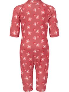 Rückansicht von hummel hmlCALA SWIM SUIT Badeanzug Kinder DUSTY CEDAR