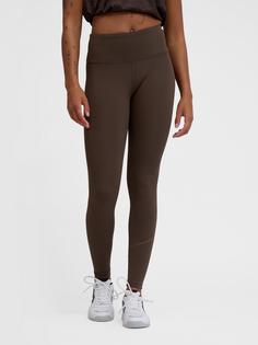 Rückansicht von hummel hmlCOURT MID WAIST POCKET TIGHTS W Tights Damen TURKISH COFFEE