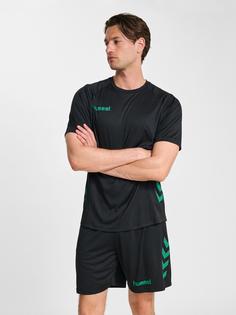 Rückansicht von hummel hmlPROMO SET Trainingsanzug Herren BLACK/VERDANT GREEN