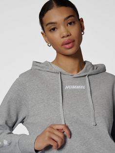 Rückansicht von hummel hmlELEMENTAL SHORT HOODIE WOMAN Hoodie Damen GREY MELANGE
