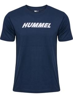 hummel hmlELEMENTAL LOGO COTTON TEE Funktionsshirt Herren DRESS BLUES