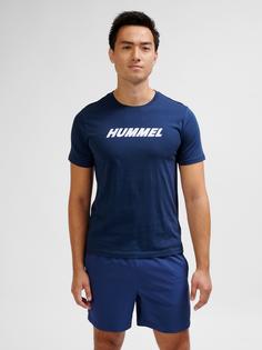 Rückansicht von hummel hmlELEMENTAL LOGO COTTON TEE Funktionsshirt Herren DRESS BLUES