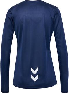 Rückansicht von hummel hmlRUN JERSEY L/S WOMAN Funktionsshirt Damen BLACK IRIS