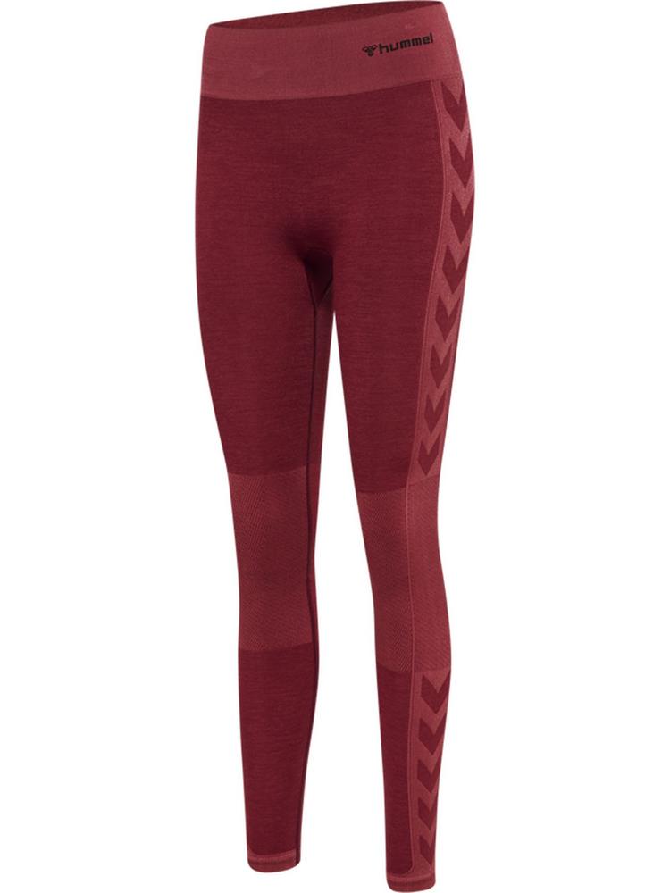 hummel hummel hmlCLEA SEAMLESS MID WAIST TIGHTS Tights Damen - CABERNET/APPLE BUTTER MELANGE - 1 | SportScheck