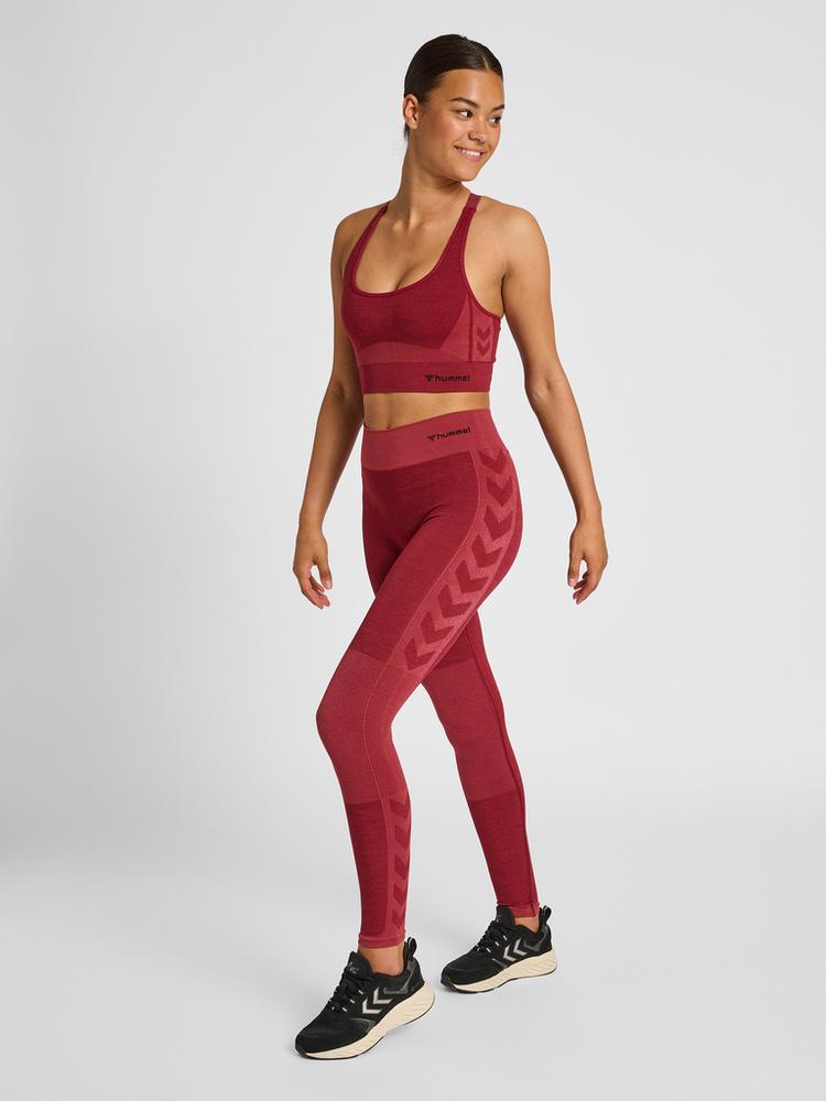 hummel hummel hmlCLEA SEAMLESS MID WAIST TIGHTS Tights Damen - CABERNET/APPLE BUTTER MELANGE - 2 | SportScheck