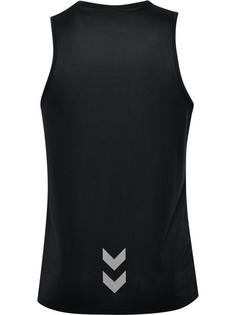 Rückansicht von hummel hmlRUN SINGLET S/L Funktionsshirt Herren BLACK