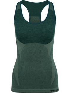 hummel HMLCLEA SEAMLESS TOP Funktionsshirt Damen GREEN GABLES/GARDEN TOPIARY ME