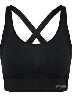 hummel hmlMT SHINE SEAMLESS SPORTS BRA Funktionstop Damen BLACK MELANGE