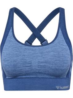 hummel hmlMT SHINE SEAMLESS SPORTS BRA Funktionstop Damen BLUE INDIGO MELANGE