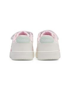 Rückansicht von hummel DERBY COURT JR Sneaker Kinder WHITE/PINK