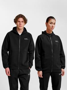 Rückansicht von hummel hmlTECH FLEECE REGULAR ZIP HOODIE Funktionssweatshirt BLACK