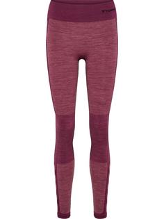 hummel hmlCLEA SEAMLESS MID WAIST TIGHTS Tights Damen GRAPE WINE/CRUSHED BERRY MEL