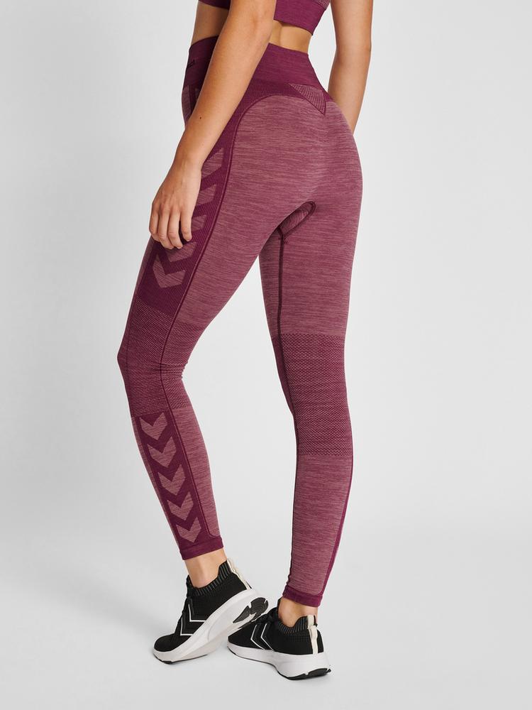 hummel hummel hmlCLEA SEAMLESS MID WAIST TIGHTS Tights Damen - GRAPE WINE/CRUSHED BERRY MEL - 2 | SportScheck