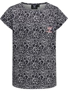 hummel hmlNANNA T-SHIRT S/S Funktionsshirt Kinder BLACK/WHITE