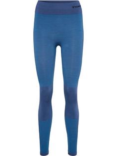 hummel hmlCLEA SEAMLESS MID WAIST TIGHTS Tights Damen RIVIERA/INSIGNIA BLUE MELANGE