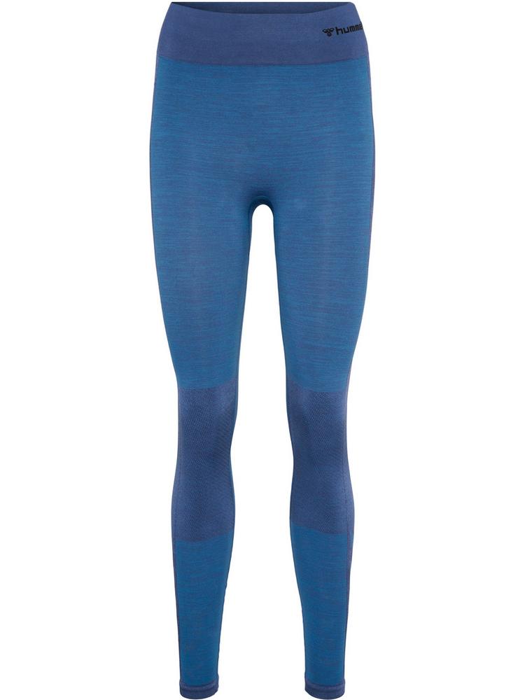 hummel hummel hmlCLEA SEAMLESS MID WAIST TIGHTS Tights Damen - RIVIERA/INSIGNIA BLUE MELANGE - 0 | SportScheck