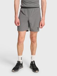 Rückansicht von hummel Funktionsshorts STEEL GRAY