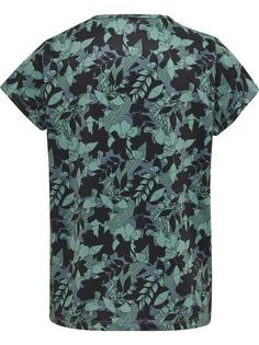 Rückansicht von hummel hmlNANNA T-SHIRT S/S Funktionsshirt Kinder MINERAL BLUE