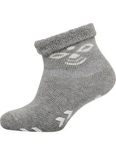 Rückansicht von hummel SNUBBIE SOCKS 3 PK Freizeitsocken Kinder BLACK/GREY MELANGE/WHITE