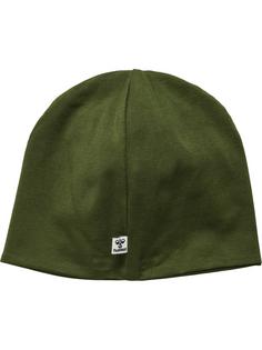 Rückansicht von hummel hmlPERRY BEANIE Laufmütze Kinder OLIVE NIGHT