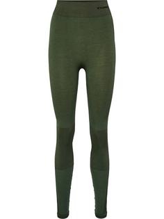 hummel hmlCLEA SEAMLESS MID WAIST TIGHTS Tights Damen CLIMBING IVY/BEETLE MELANGE