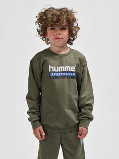 Rückansicht von hummel hmlTUKAS SWEATSHIRT Sweatshirt Kinder DUSTY OLIVE