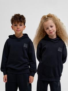 Rückansicht von hummel hmlCLEAN HOODIE Hoodie Kinder BLACK
