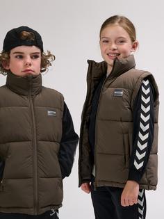 Rückansicht von hummel hmlCRISP TEX VEST Gilet Kinder MAJOR BROWN