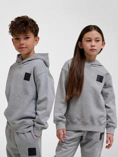 Rückansicht von hummel hmlCLEAN HOODIE Hoodie Kinder GREY MELANGE