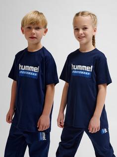 Rückansicht von hummel hmlTUKAS T-SHIRT S/S T-Shirt Kinder BLACK IRIS 2