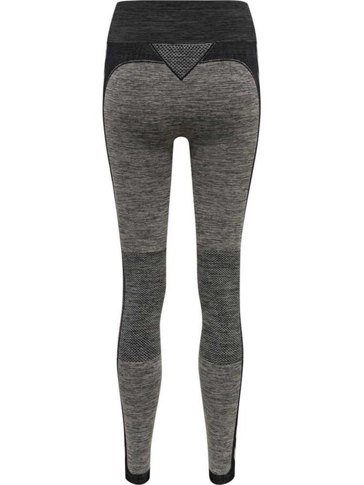 hummel hummel hmlCLEA SEAMLESS MID WAIST TIGHTS Tights Damen - CHATEAU GRAY/BLACK MELANGE - 0 | SportScheck