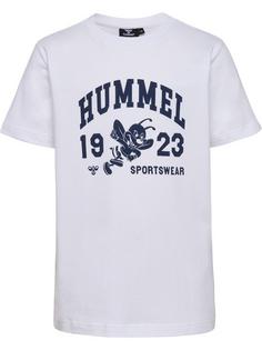 hummel hmlPRINT T-SHIRT S/S Funktionsshirt Kinder BRIGHT WHITE