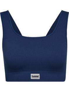 hummel hmlPULSE SEAMLESS RIB BRA Funktionstop Damen DRESS BLUES